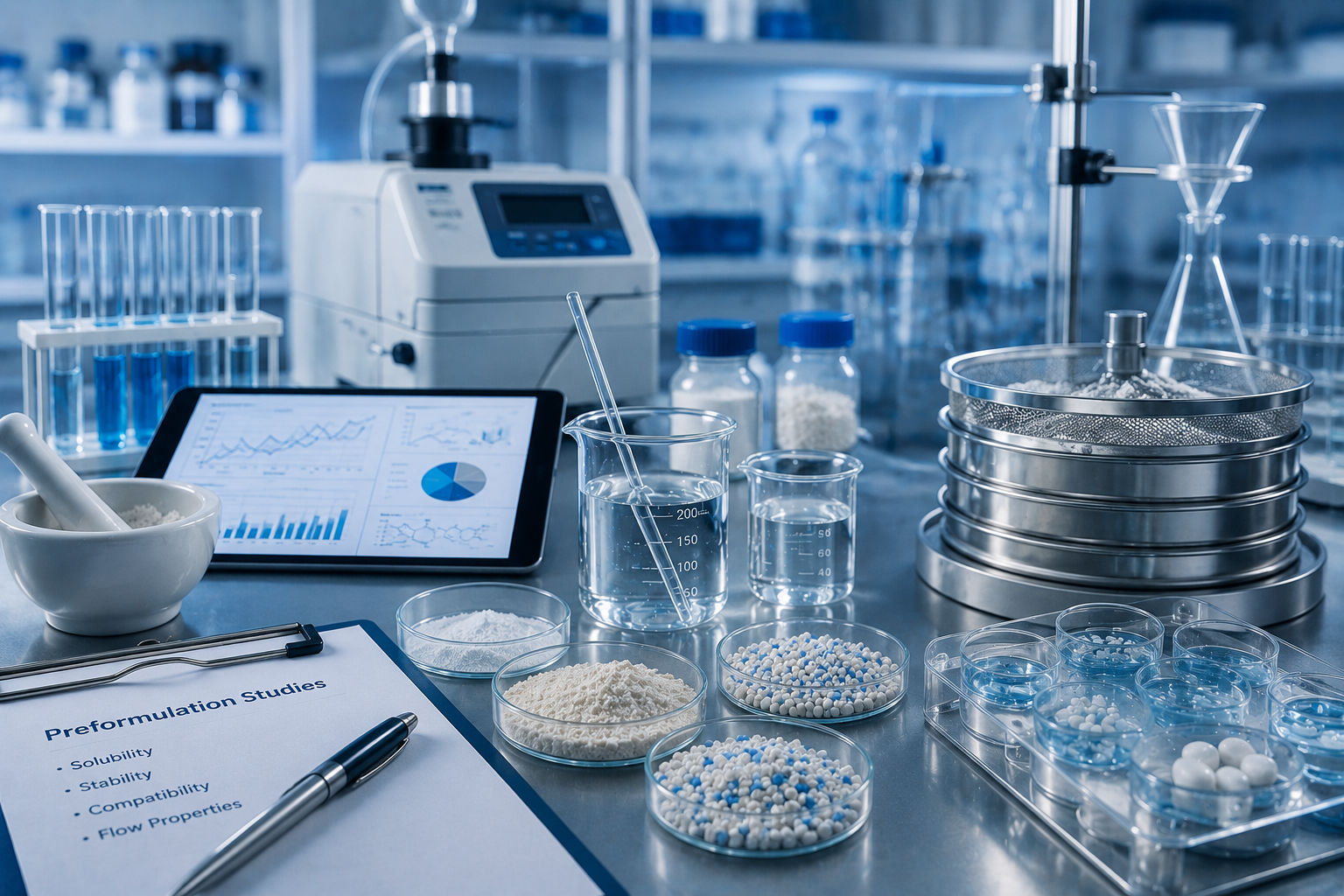 Pre-formulation laboratory analysis
